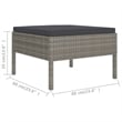 vidaXL 11 Piece Steel Garden Lounge Set in Gray