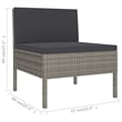 vidaXL 11 Piece Steel Garden Lounge Set in Gray