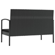 vidaXL 8 Piece Poly Rattan Garden Lounge Set in Black