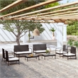 vidaXL 8 Piece Steel Garden Lounge Set in Black