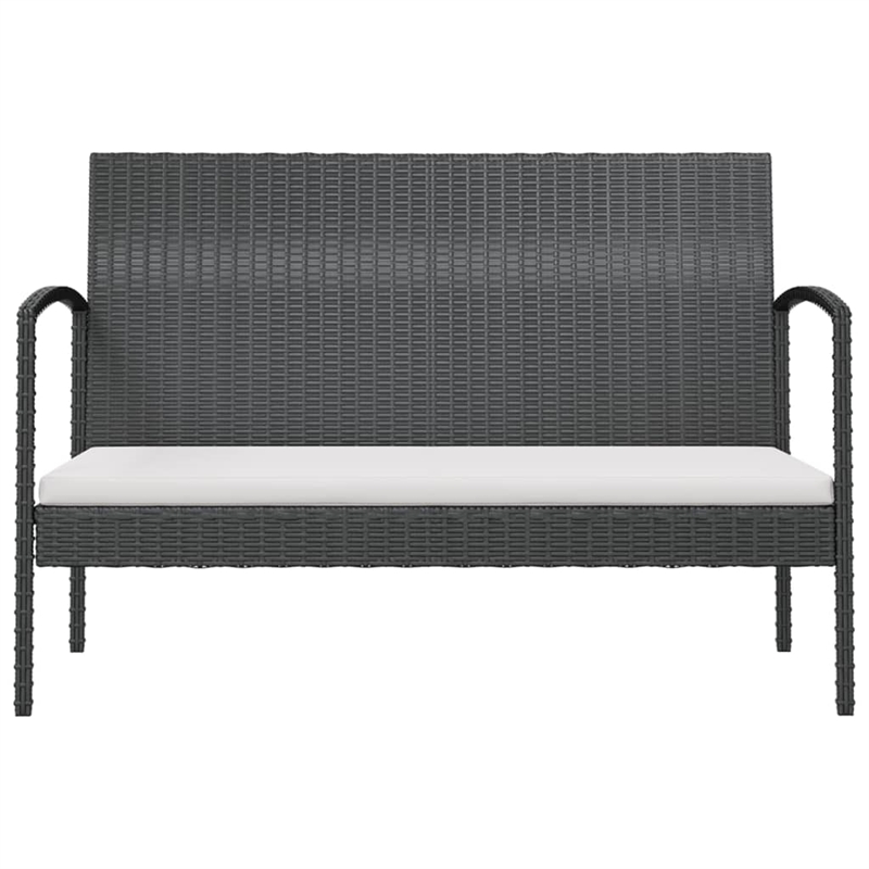 vidaXL 8 Piece Steel Garden Lounge Set in Black