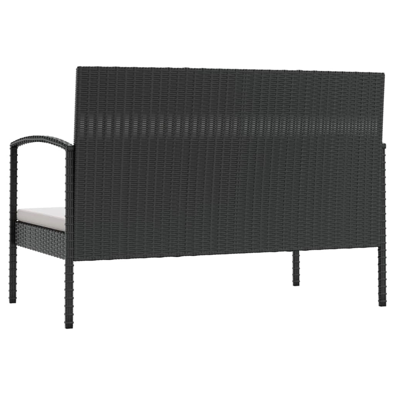 vidaXL 8 Piece Steel Garden Lounge Set in Black