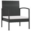 vidaXL 8 Piece Steel Garden Lounge Set in Black