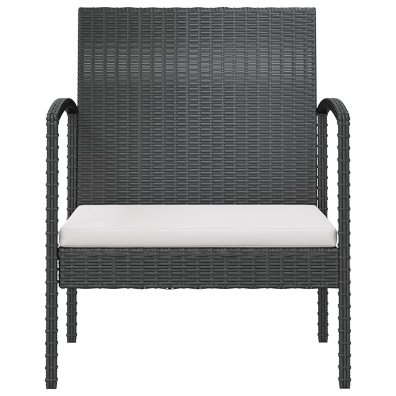 vidaXL 8 Piece Steel Garden Lounge Set in Black