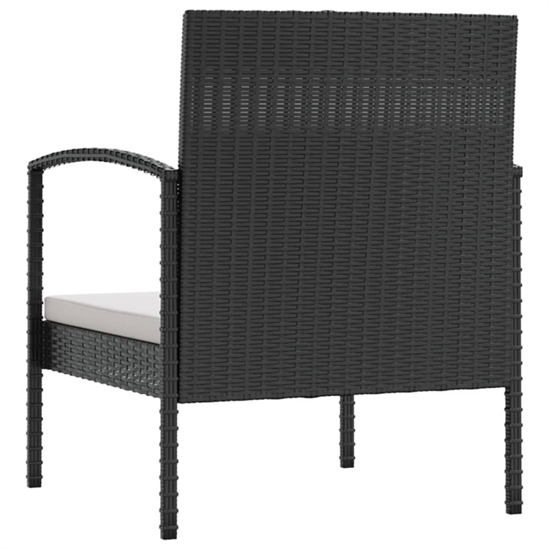 vidaXL 8 Piece Steel Garden Lounge Set in Black