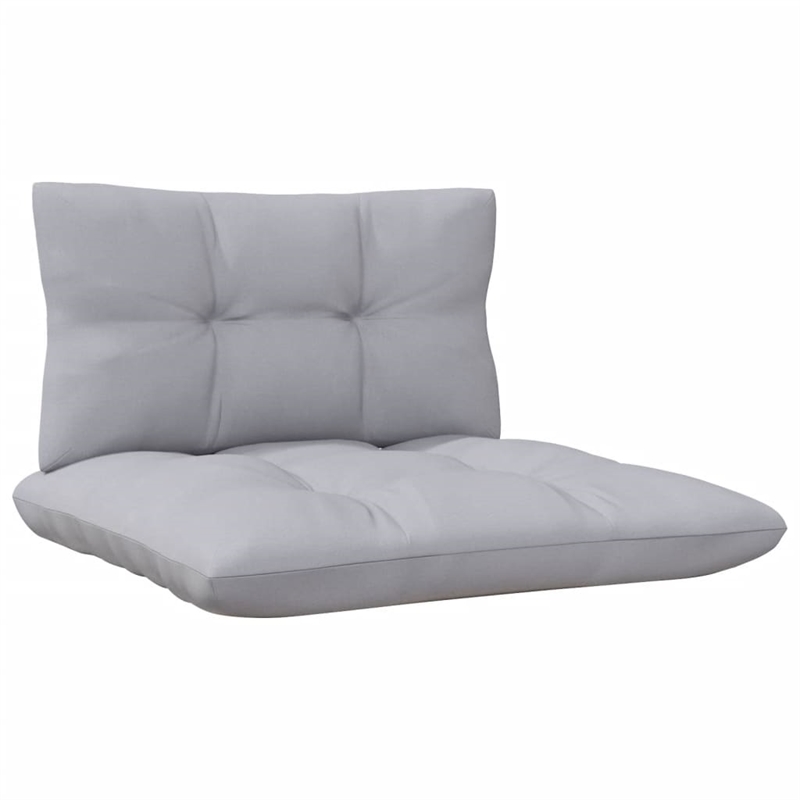 vidaXL 13 Piece Wood Small Garden Lounge Set in Gray/Natural