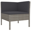 vidaXL 9 Piece Poly Rattan Garden Lounge Set in Gray/Anthracite