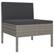 vidaXL 9 Piece Poly Rattan Garden Lounge Set in Gray/Anthracite
