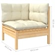 vidaXL 7 Piece Wood Garden Lounge Set in Cream/Natural