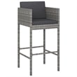 vidaXL 5 Piece Steel Medium Bar Set in Gray