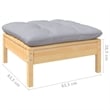 vidaXL 13 Piece Wood Garden Lounge Set in Gray