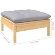 vidaXL 9 Piece Wood Garden Lounge Set in Gray