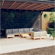 vidaXL 11 Piece Wood Garden Lounge Set in Gray