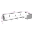 vidaXL 5 Piece Poly Rattan Garden Lounge Set in Gray