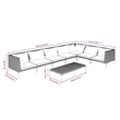 vidaXL 8 Piece Steel Garden Lounge Set in Black/Gray