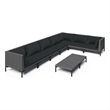 vidaXL 8 Piece Steel Garden Lounge Set in Black/Gray