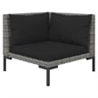 vidaXL 5 Piece Steel Garden Lounge Set in Black/Gray