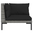 vidaXL 5 Piece Steel Garden Lounge Set in Black/Gray