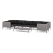 vidaXL 8 Piece Garden Lounge Set in Black/Gray