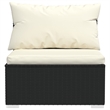 vidaXL 12 Piece Steel Large Garden Lounge Set in Black/Cream