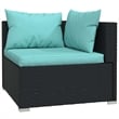 vidaXL 5 Piece Poly Rattan Garden Lounge Set in Black