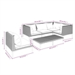vidaXL 6 Piece Steel Garden Lounge Set in Black/Gray
