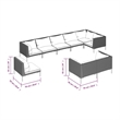 vidaXL 9 Piece Steel Garden Lounge Set in Black/Gray