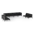 vidaXL 8 Piece Steel Garden Lounge Set in Black/Gray