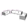 vidaXL 7 Piece Steel Garden Lounge Set in Black/Gray