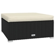 vidaXL 4 Piece Steel Garden Lounge Set in Black/Cream