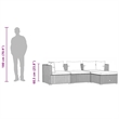 vidaXL 4 Piece Steel Garden Lounge Set in Black/Cream