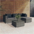 vidaXL 5 Piece Steel Garden Lounge Set in Gray/Anthracite