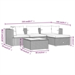 vidaXL 5 Piece Steel Garden Lounge Set in Gray/Anthracite