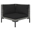 vidaXL 9 Piece Poly Rattan Garden Lounge Set in Black/Gray