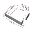vidaXL 13 Piece Steel Garden Lounge Set in Black/Gray