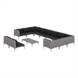 vidaXL 13 Piece Steel Garden Lounge Set in Black/Gray