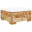vidaXL 6 Piece Wood Small Garden Lounge Set in White/Cream