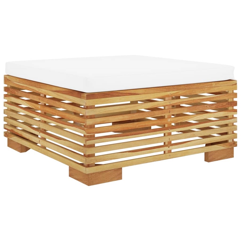 vidaXL 7 Piece Wood Garden Lounge Set in White/Cream