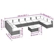 vidaXL 11 Piece Steel Garden Lounge Set in Black/Blue