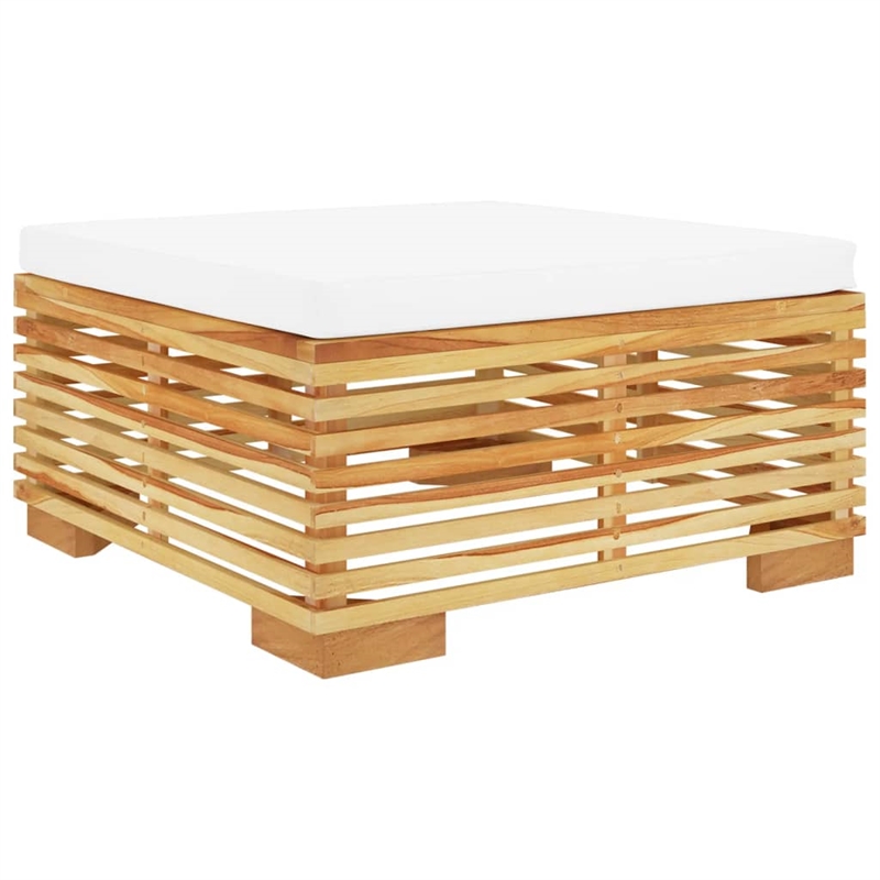 vidaXL 8 Piece Wood Garden Lounge Set in White/Cream