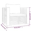 vidaXL 12 Piece Wood Garden Lounge Set in Gray