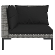 vidaXL 8 Piece Poly Rattan Garden Lounge Set in Black/Gray