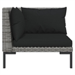 vidaXL 9 Piece Poly Rattan Garden Lounge Set in Black/Gray
