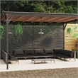 vidaXL 11 Piece Steel Garden Lounge Set in Gray