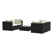 vidaXL 5 Piece Steel Garden Lounge Set in Black
