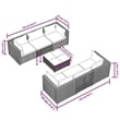vidaXL 7 Piece Garden Lounge Set in Green/Brown
