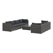 vidaXL 8 Piece Steel Garden Lounge Set in Gray/Anthracite