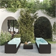 vidaXL 9 Piece Small Garden Lounge Set in Black