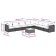 vidaXL Steel Garden Lounge Set in Black