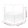 vidaXL 7 Piece Wood Garden Lounge Set in Gray/Natural